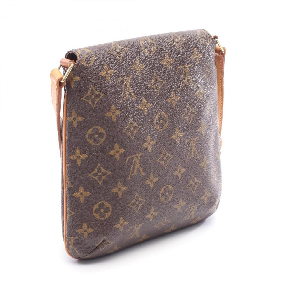 Louis Vuitton Bag Monogram Salsa Brown Musette Leather Strap Short Shoulder